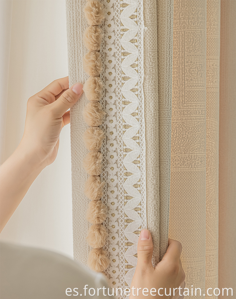 High Shading Embroidery Lace Curtain